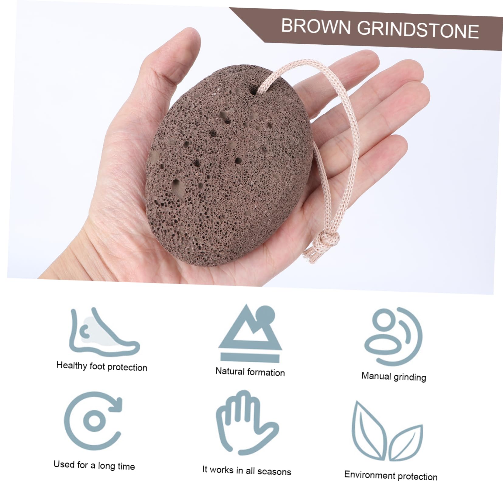 minkissy 2pcs Feet Remover Natural Earth Pumice Stone Dead Skin for Hands Elbows Heels Random Color