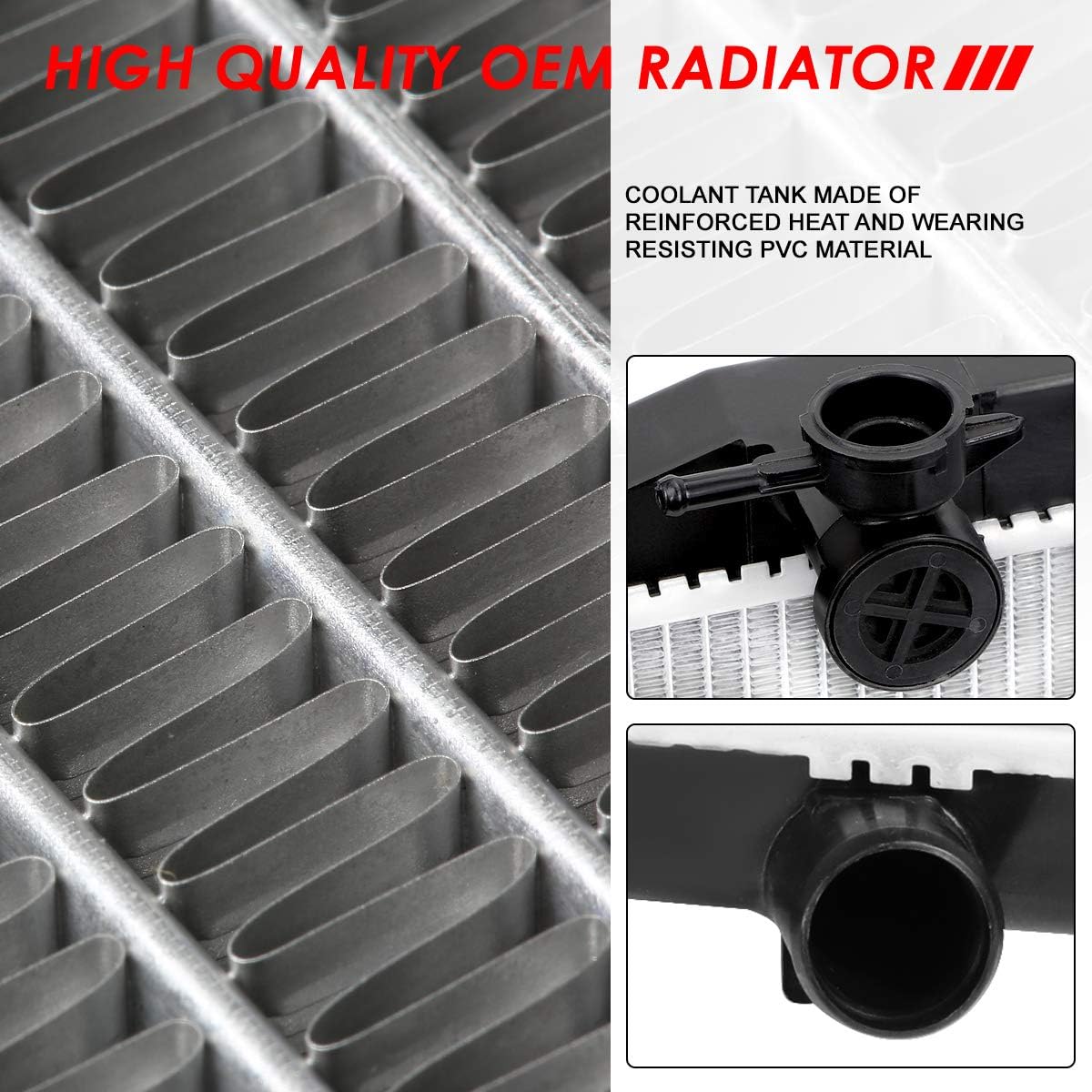 Auto Dynasty Radiator Compatible with 2009-2016 Toyota Venza 2.7L AT, DPI 13090 Factory Style 1-Row Cooling Radiator, Aluminum Core