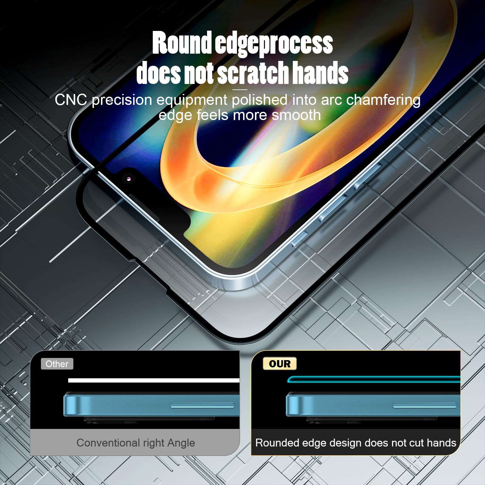 Amazon | YOUULAR [OnePlus 9用] スクリーンプロテクター 1パック 強化 