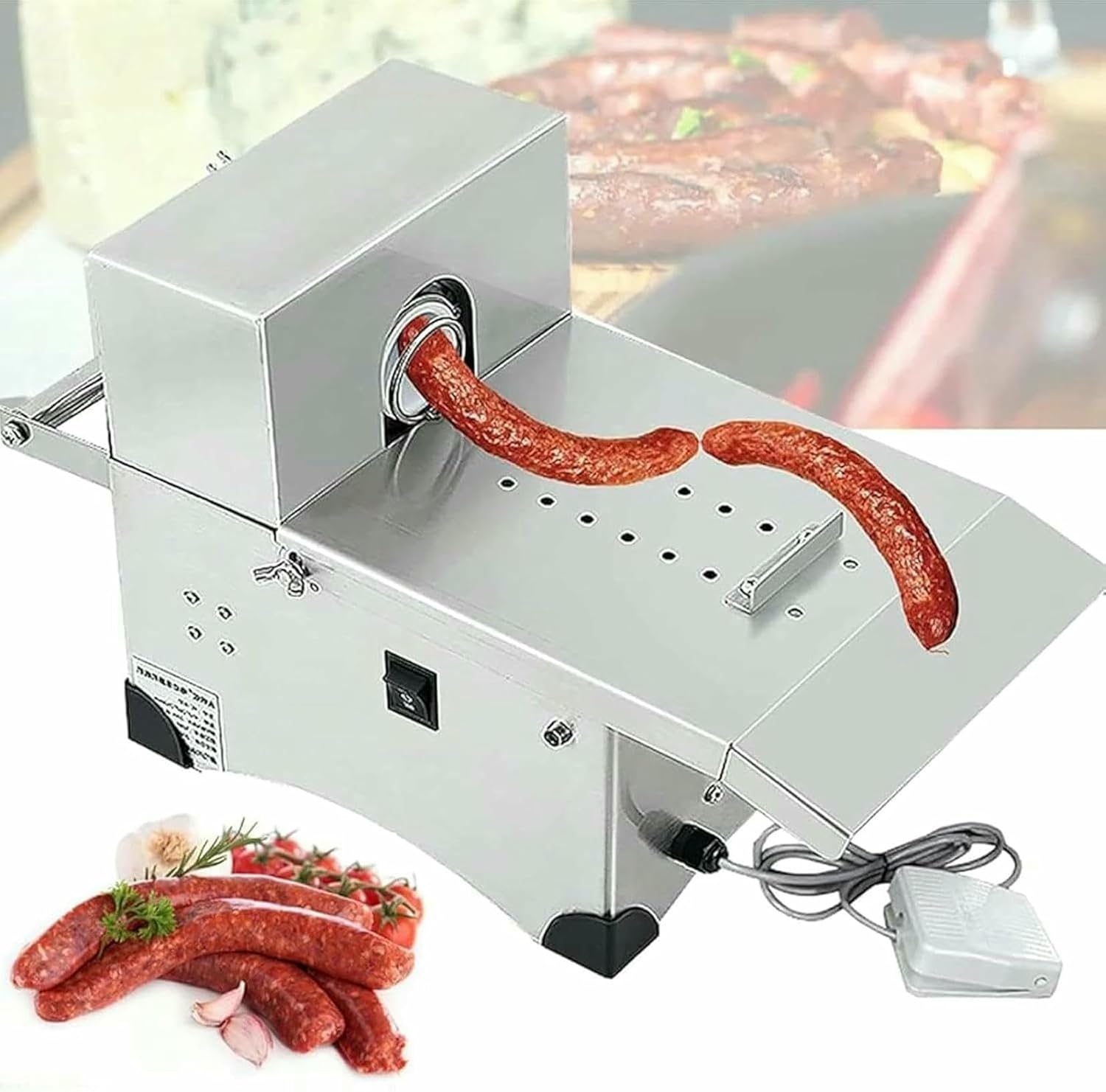 Machine to Make Pedal Sausages, 10 X 45 Mm, Stainless Steel Electric, 200 W ~/