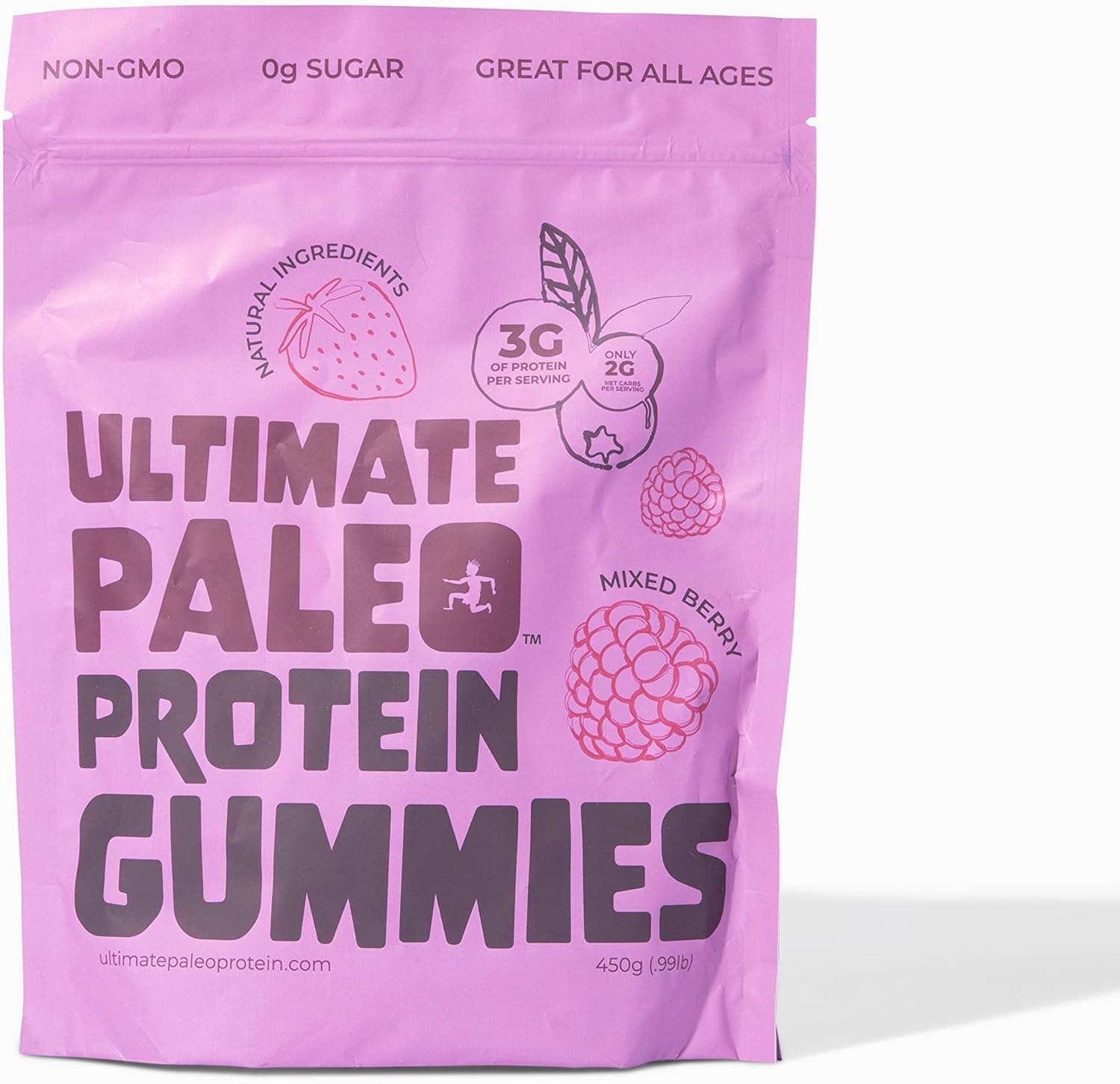 Ultimate Paleo Protein Gummies Mixed Berry Flavored Gummy
