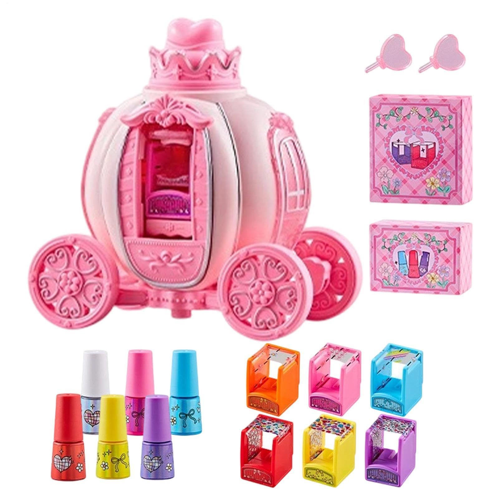 Kit de Uñas para Niña Esmalte a Base de Agua Lavable y de Secado Rápido con | Kit Juguete Uñas Para Ocasiones Como Día Del Niño Acción De Gracias Cumpleaños Hogar Escuela Parque Aire