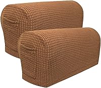 Vista 37 de Fundas para reposabrazos de sofá, fundas para reposabrazos con bolsillo, protector elástico para reposabrazos de sofá, fundas extraíbles