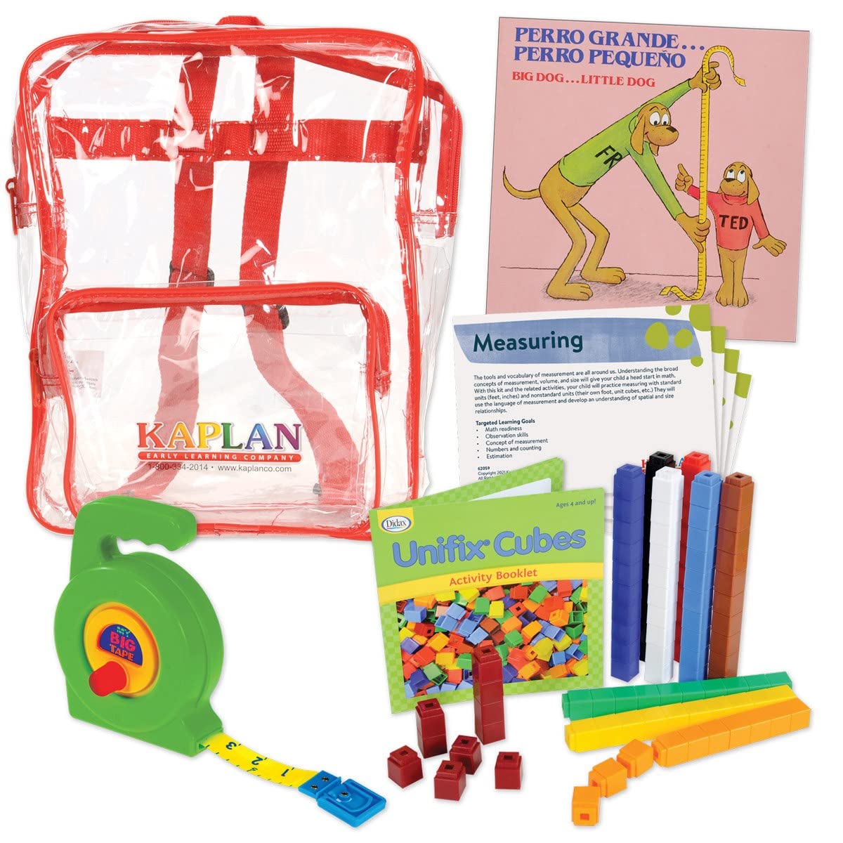 Kaplan Early Learning Back to Back Learning Kit: Measuring - Hands-On Manipulatives and Fun Activities to Teach Children About Measurements
