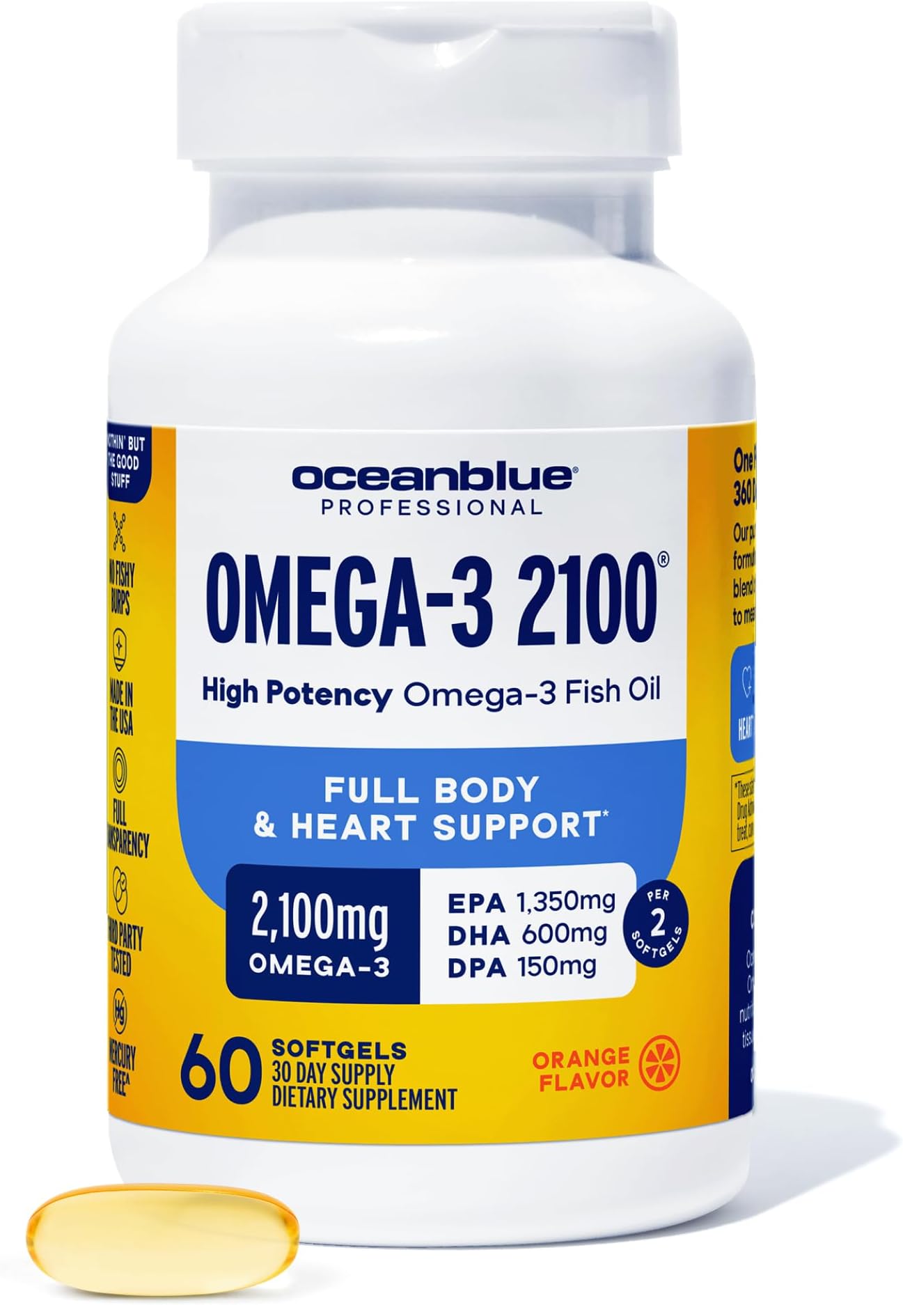 Ocean Blue Omega 2100 Nutritional Supplement, 60 Count