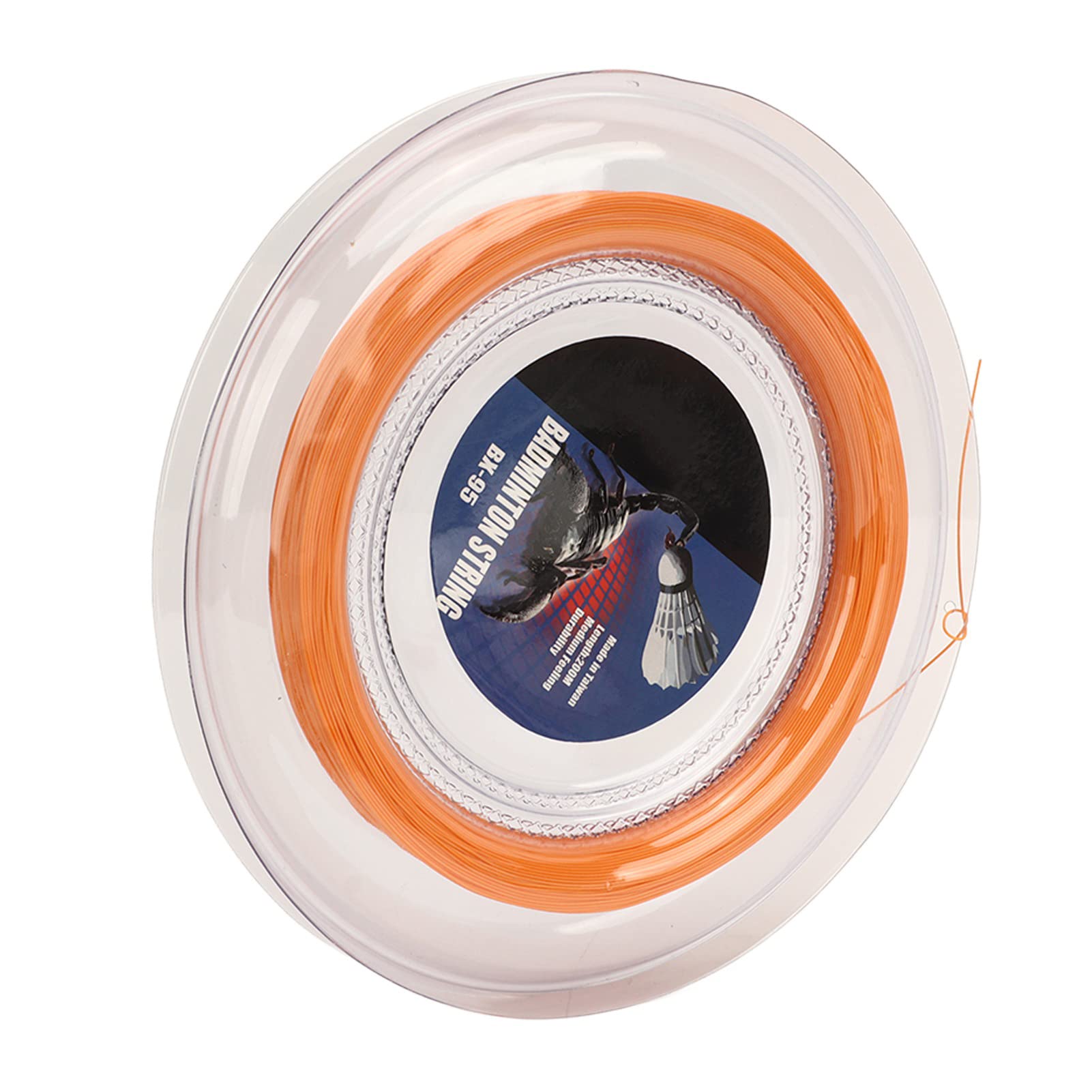 Badminton Racquet String, Elastic 656ft Resin Fibre Coating Racquet String Replacement for Repair (Orange)-image-37