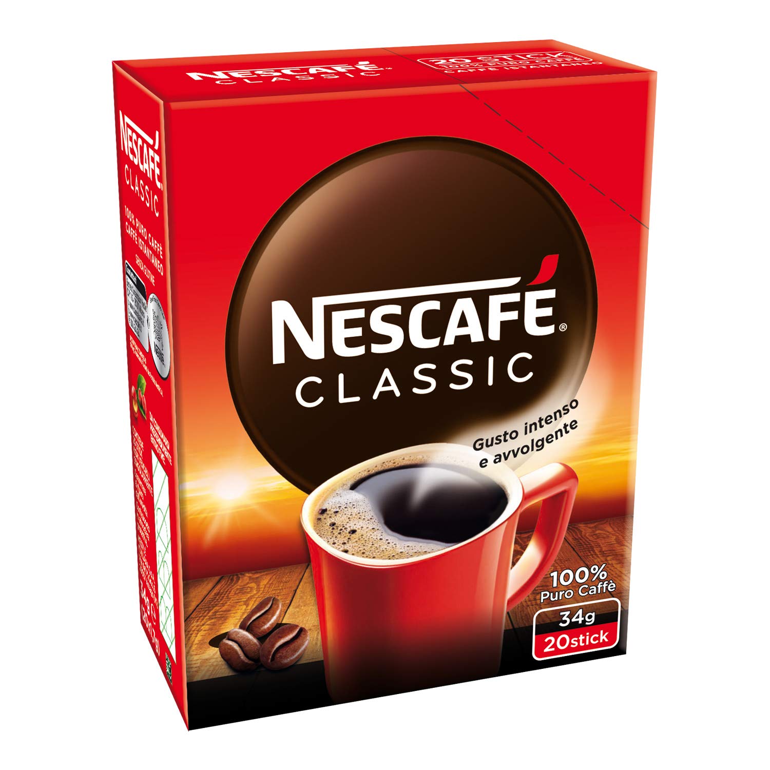NESCAFÉ CLASSIC Caffè Solubile in Bustine Confezione da 12 Astucci (240 Bustine)