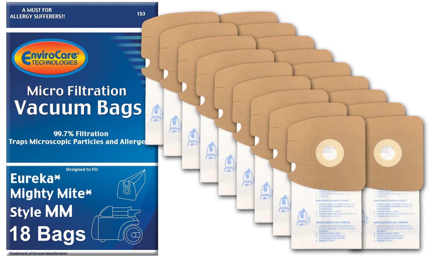 Sacs aspirateur Eureka Style MM pour résoudre les pertes d'aspiration 3670