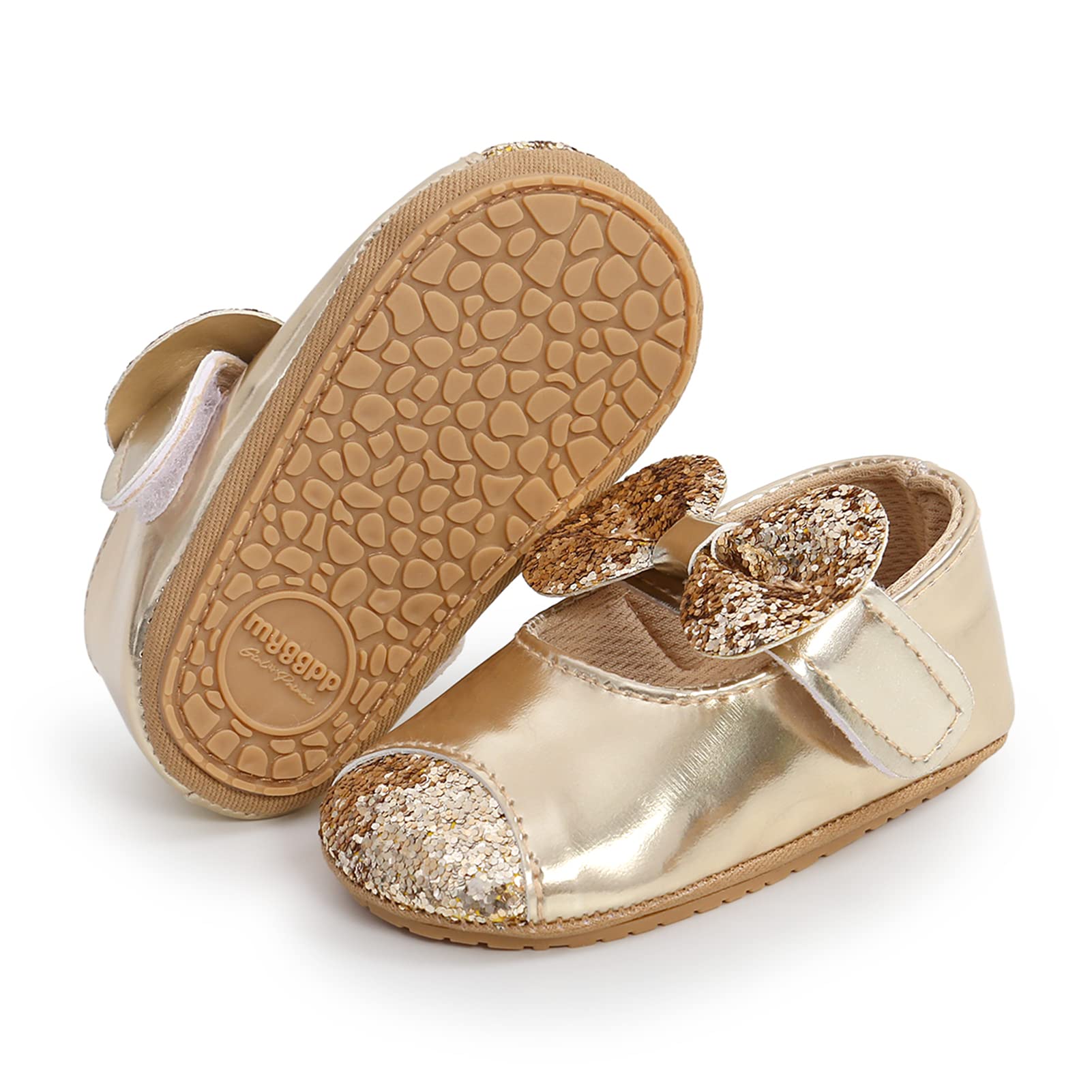 RVROVIC Baby Girl Moccasins Infant Princess Sparkly Premium Lightweight Soft Sole Prewalker Toddler Girls Shoes — view 18