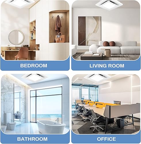 Miniatura 6 de Extractor de baño con luz, ventilador de ventilación de baño, ventilación de techo de ducha, ventilador de baño ultra silencioso 1.0 Sones 110 Cfm,