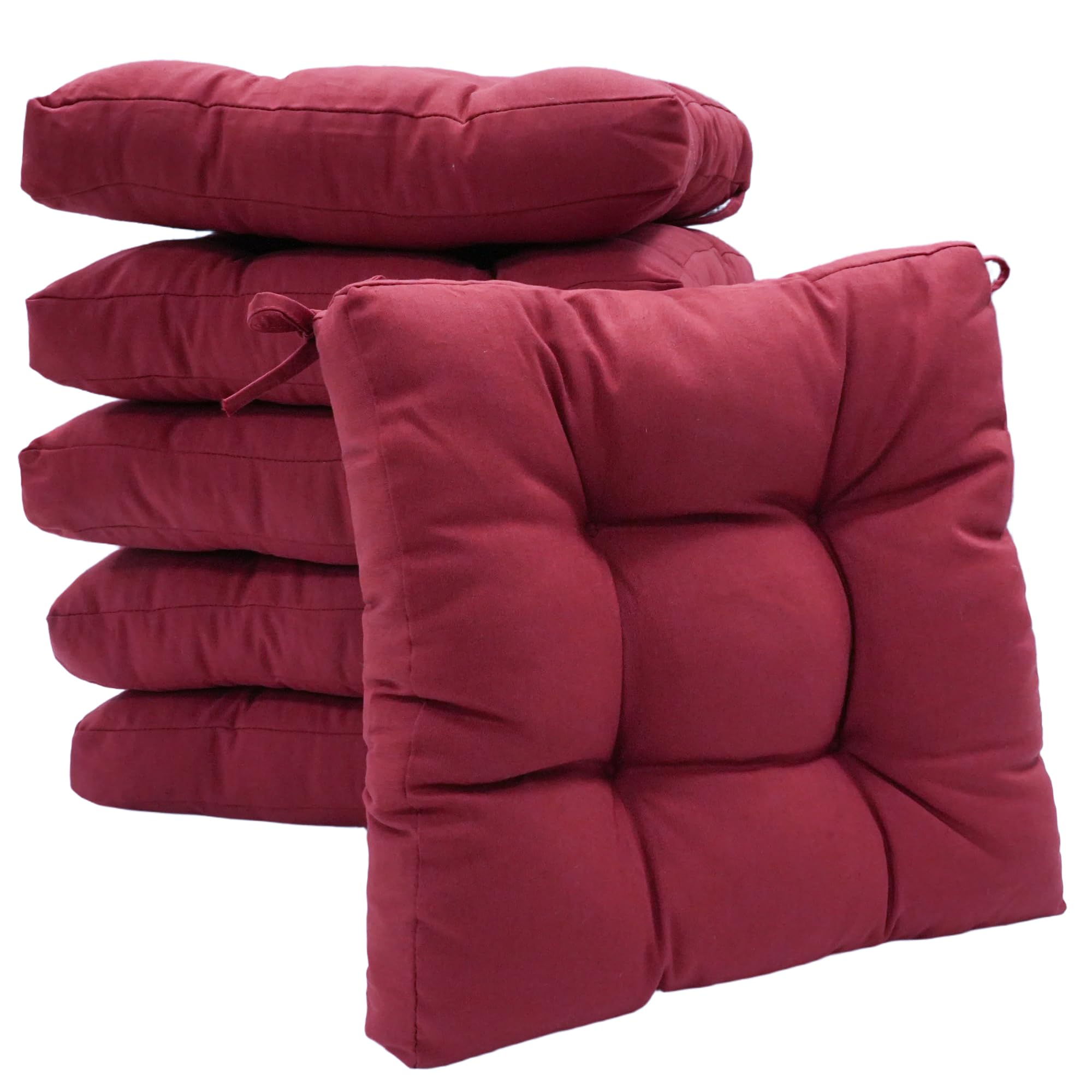 Viste tu hogar Pack 2 Cojines para Silla, 40x40x5 CM, Efecto Tridimensional, Relleno de 100% Poliéster, Ideal para Comedor, Terraza, Salón y Restaurante, Color Raya Beige, Fabricado en España — view 36