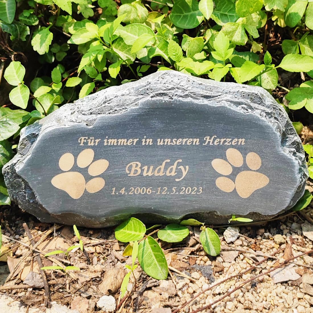 Generisch Personalisierte Hund Memorial Stein im Freien Personalisierte Garten Steine Pet Garden Memorial Stein Hund Grabstein für Grab Katze Grabsteine und Grabmarkierungen