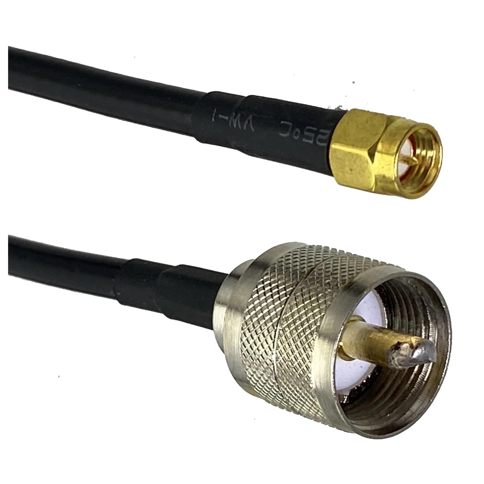 Câble coaxial RG58 UHF PL259 mâle SMA mâle LIUCH 2M blindage premium