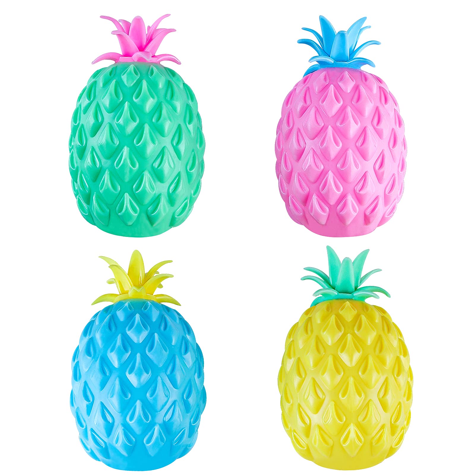 1 Piece Simulation Pineapple Decompression Ball Squeezing Pineapple Toys,Sensory Fidgets for Kids and Adults, Stress and Anxiety Relief Squeeze Ball (Random Color)