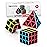 ROXENDA Speed Cube Set, Magic Cube Set of 2x2x2 3x3x3 Pyramid Cube Smooth Puzzle Cube (Carbon Fiber)