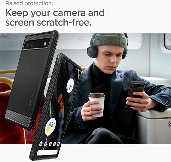 Spigen Rugged Armor Case for Google Pixel 6a - Matte Black
