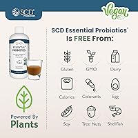 Vista 8 de SCD Essential Probiótics - Probióticos líquidos de viaje para mujeres, niños pequeños y hombres, Suplemento probiótico vegano vivo con prebióticos