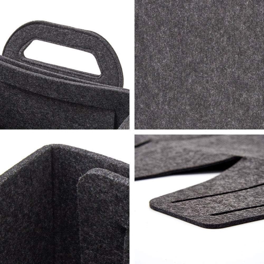 STTC Felt Log Carrier Bag, Large Capacity Indoor Fireplace Firewood Storage Bag Tote Log Holders Storage Basket with Handles for Wood, Newspapers, Magazines,Red,M