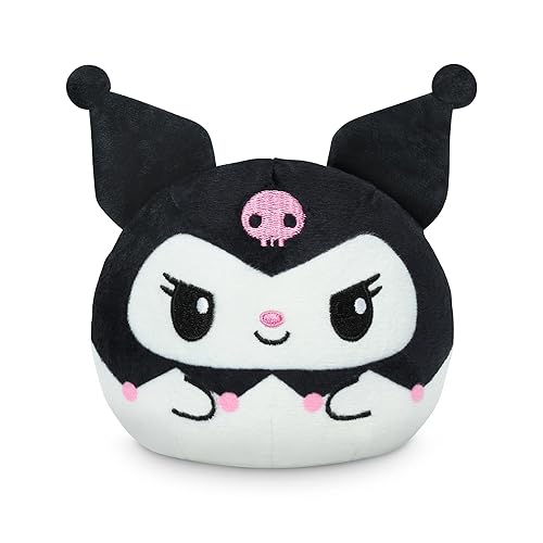 Teeturtle Hello Kitty and Friends Kuromi and My Melody Reversible 4" Plushie - Sanrio Classics - Cute Kawaii Soft Stuffed Animal - Classic My Melody and Kuromi