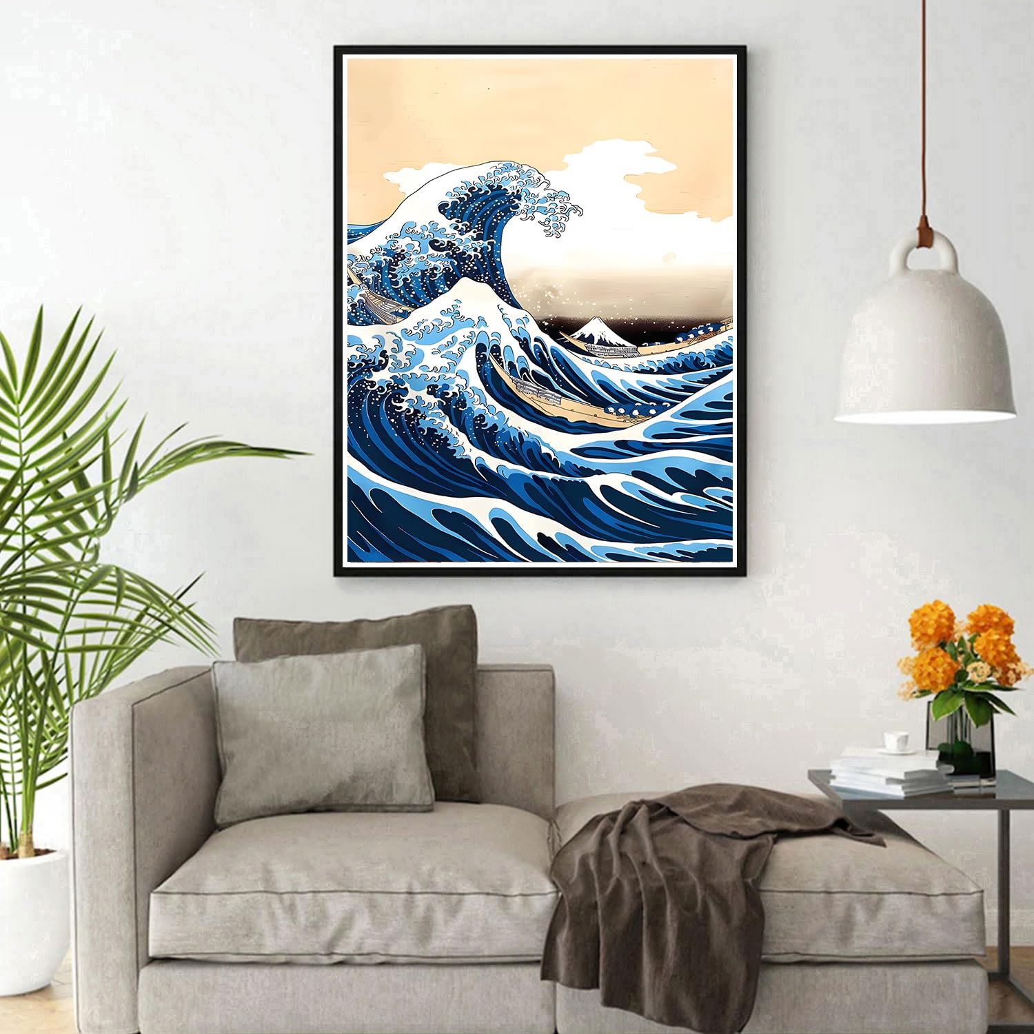 Kit Diamond Painting 5D Vagues Japonaises 30x40 Cm - DIY Complet Avec Diamants Ronds - Loisir Créatif Adulte - 9