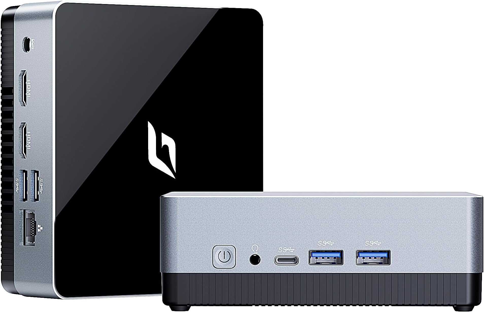 CyberGeek Nano J1 Linux Mini PC, N5095A Quad-Core Up to 2.9Ghz, 16GB RAM 3200MHz, 256GB PCIe SSD Mini Computer, Micro PC Supports 4K Dual Display, WiFi, Type-C, RJ45, VESA, Ubuntu OS, Gray