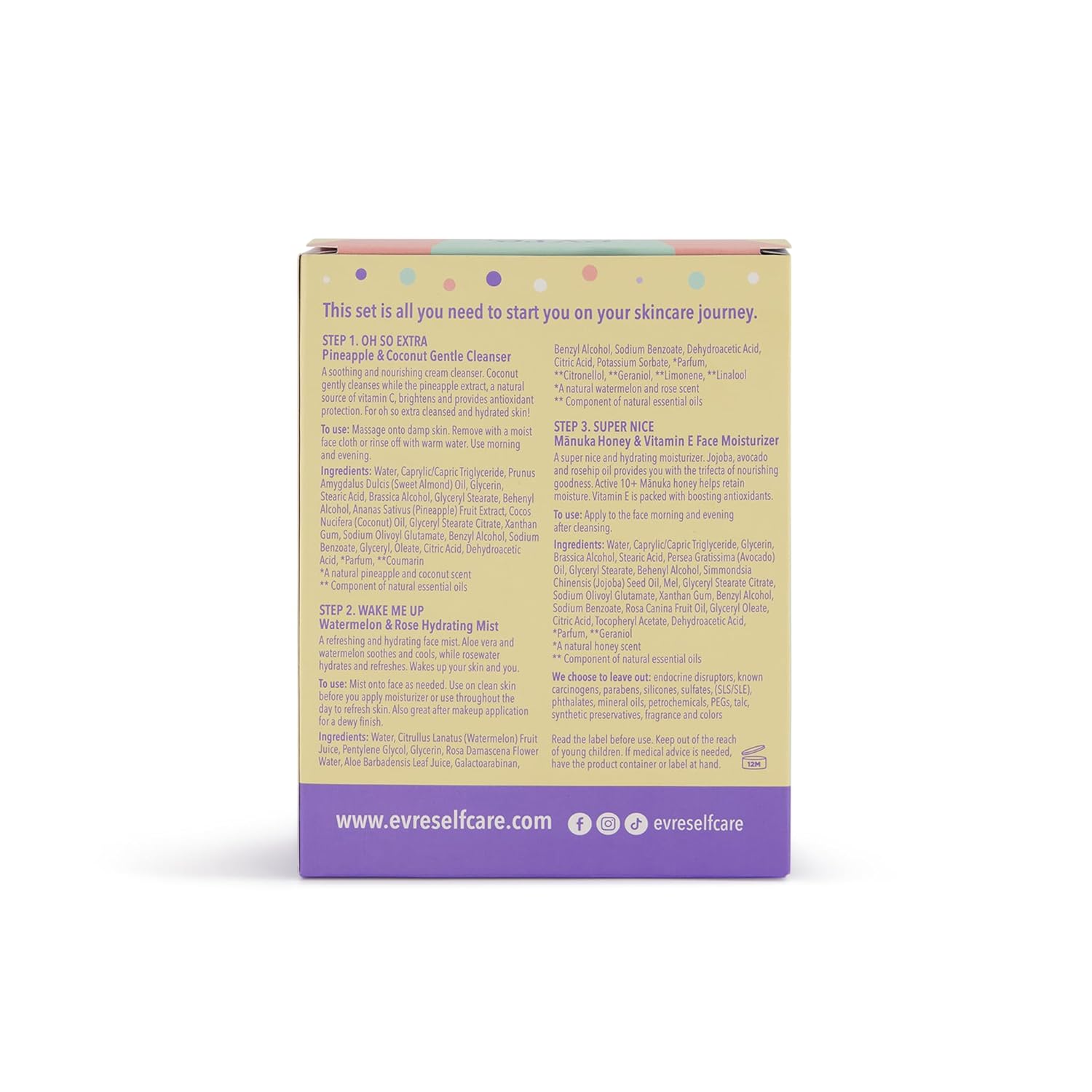 Evre 3 Step Teen Starter Skin Care Set, Face Wash, Face Mist & Moisturizer, Gentle, Natural, Cruelty-Free & Palm-Free, Daily Skincare Routine Kit - Image 7