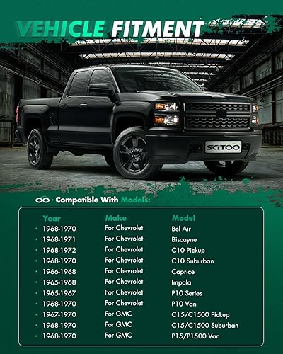 Miniatura 2 de Scitoo 6 piezas Kit de suspensión delantera interior y exterior extremos de la barra de corbata y mangas ajustables Kit completo para 1968 1969 1970