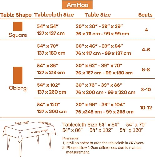 Miniatura 7 de AmHoo Mantel rectangular con borlas y costuras a rayas, de algodón, lino, a prueba de polvo, para cocina, comedor, 54 x 86 pulgadas, color verde
