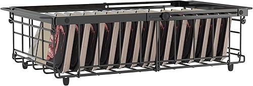 Miniatura 9 de UMDONX Contenedores organizadores para congelador, ampliables de 11.2 a 17.7 pulgadas, para congelador de 5 a 10 pies cúbicos, cestas de Paquete de