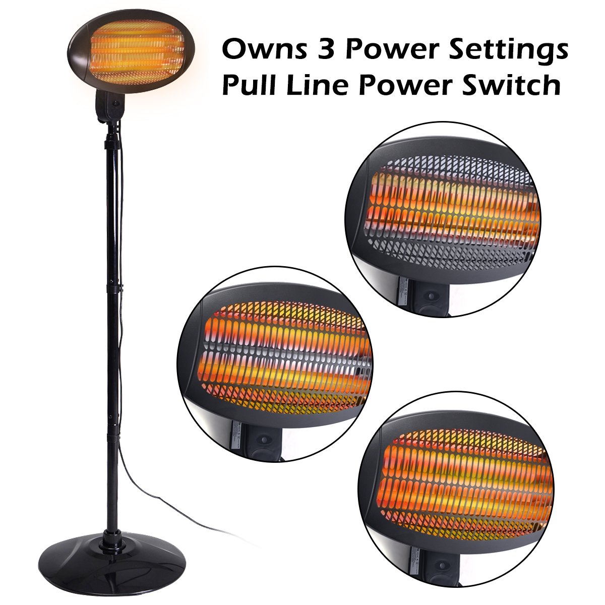 Garden & Patio Patio Heaters Outdoor Heating, Cooking & Eating 2KW