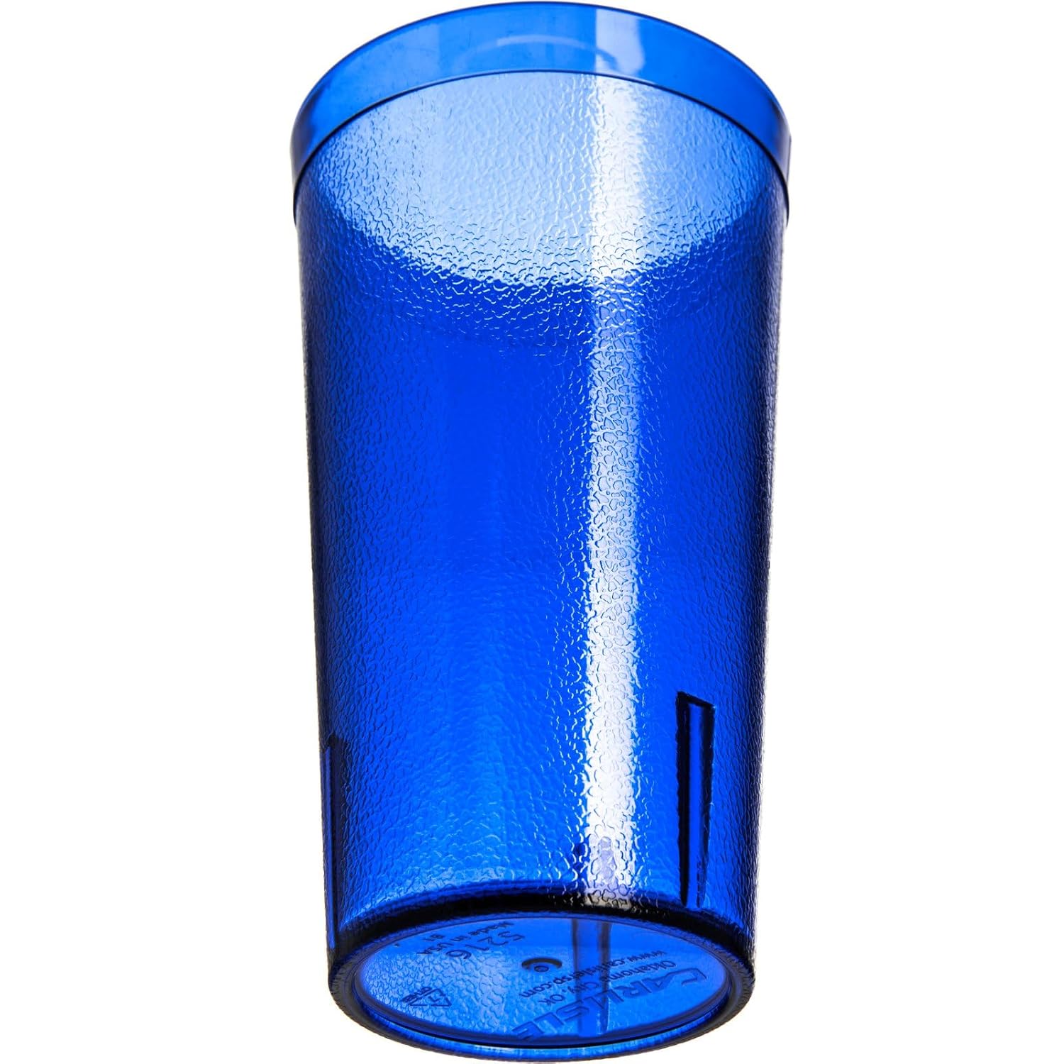 Carlisle FoodService Products Stackable Tumbler Plastic Tumbler with Pebbled Exterior for Restaurants, Catering, Kitchens, Plastic, 16 Ounces, Royal Blue, (Pack of 72)