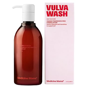 Medicine Mamas Apothecary Vmagic Gentle Feminine Wash pH Balanced to Cleanse and Rejuvenate Intimate Skin with Chamomile, Collagen, Vitamin E and Sage Hormone Free 8 oz