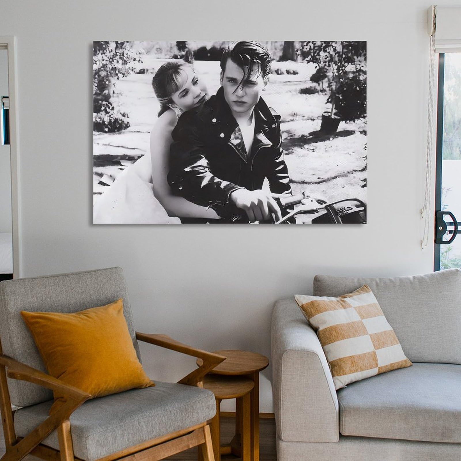 Stampa artistica da parete su tela del film commedia di Cry-Baby Johnny Depp, per casa, bar, ristorante, garage, caffetteria, idea regalo, 60 x 90 cm