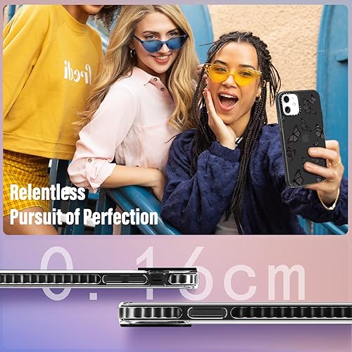 Miniatura 5 de Toycamp Funda para iPhone 11 para mujer, diseño femenino de mariposa morada, para niñas y adolescentes, funda con soporte de anillo para iPhone 11