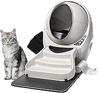 Vista 1 de Litter-Robot 3 Connect Core Bundle by Whisker, Beige - Includes Automatic, Self-Cleaning Litter Box, LitterTrap Mat, Fence, Ramp, 25 Liners, 3