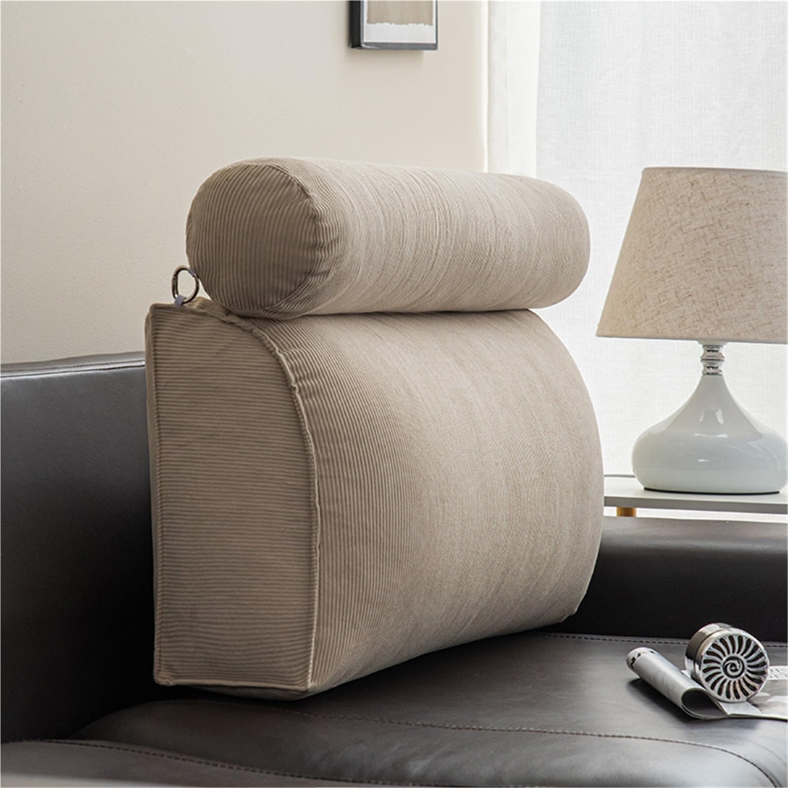 Headboard Pillow Twin Size Corduroy Wedge Mat for Dorm Daybed Bedding