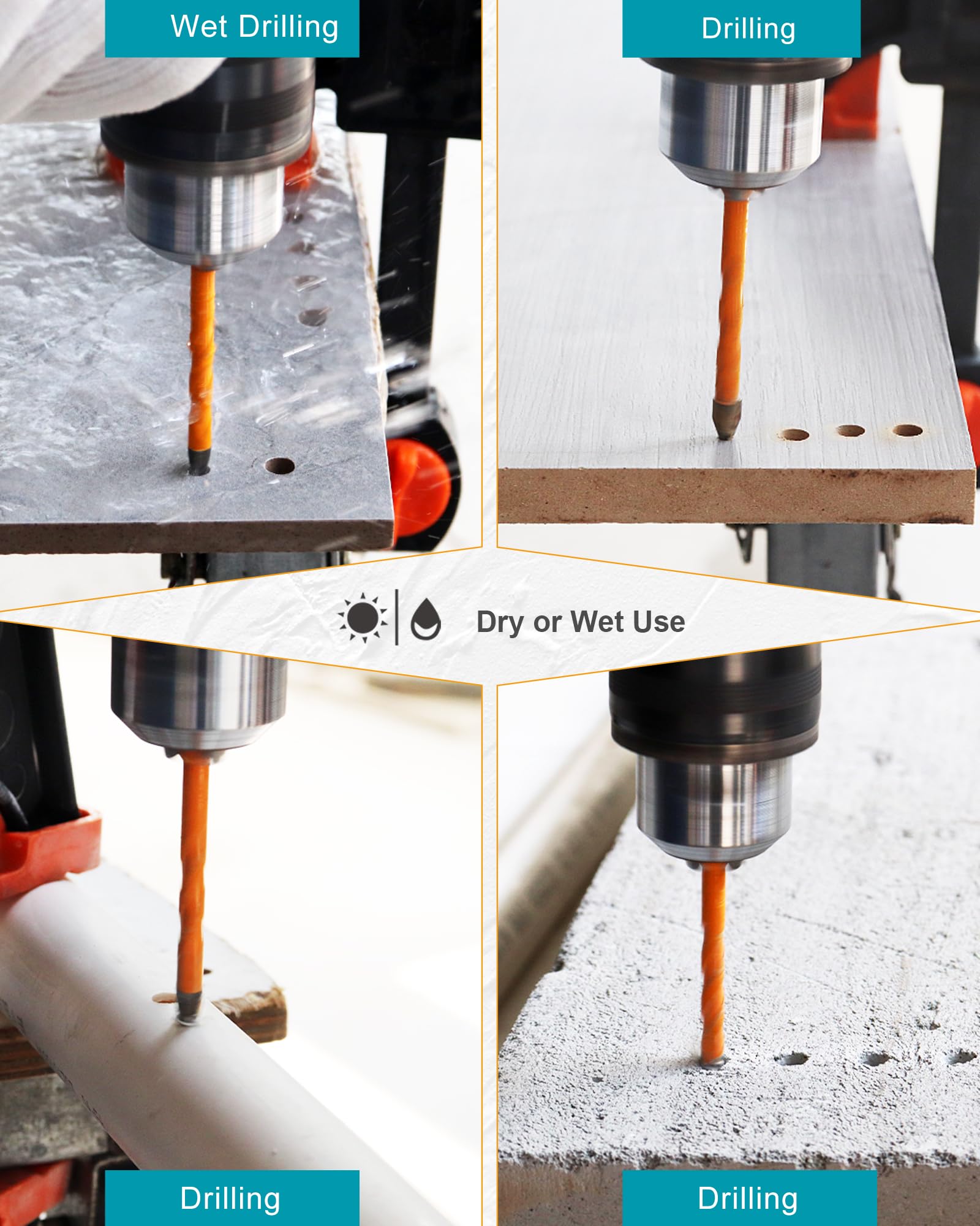 EXFEIN Tile and Masonry Drill Bits 10pcs/set - Image 2