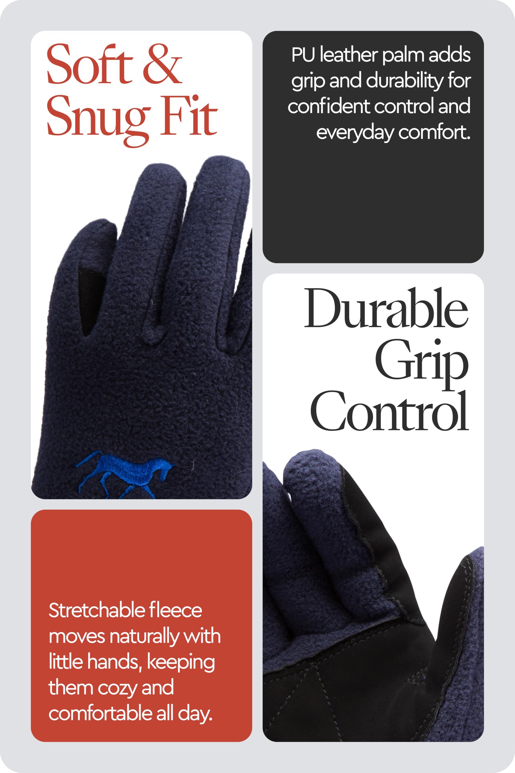 HORZE Kids Fleece Gloves