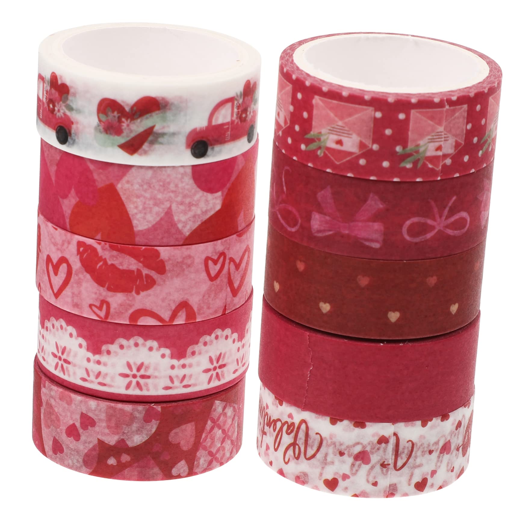 STOBOK 30rollen Teiliges Washi Tape Für Valentinstag Dekorative Klebebänder Für Scrapbooking Handwerk Planer Hochwertige Selbstklebende Masking Tapes Mit Ästhetischen Mustern