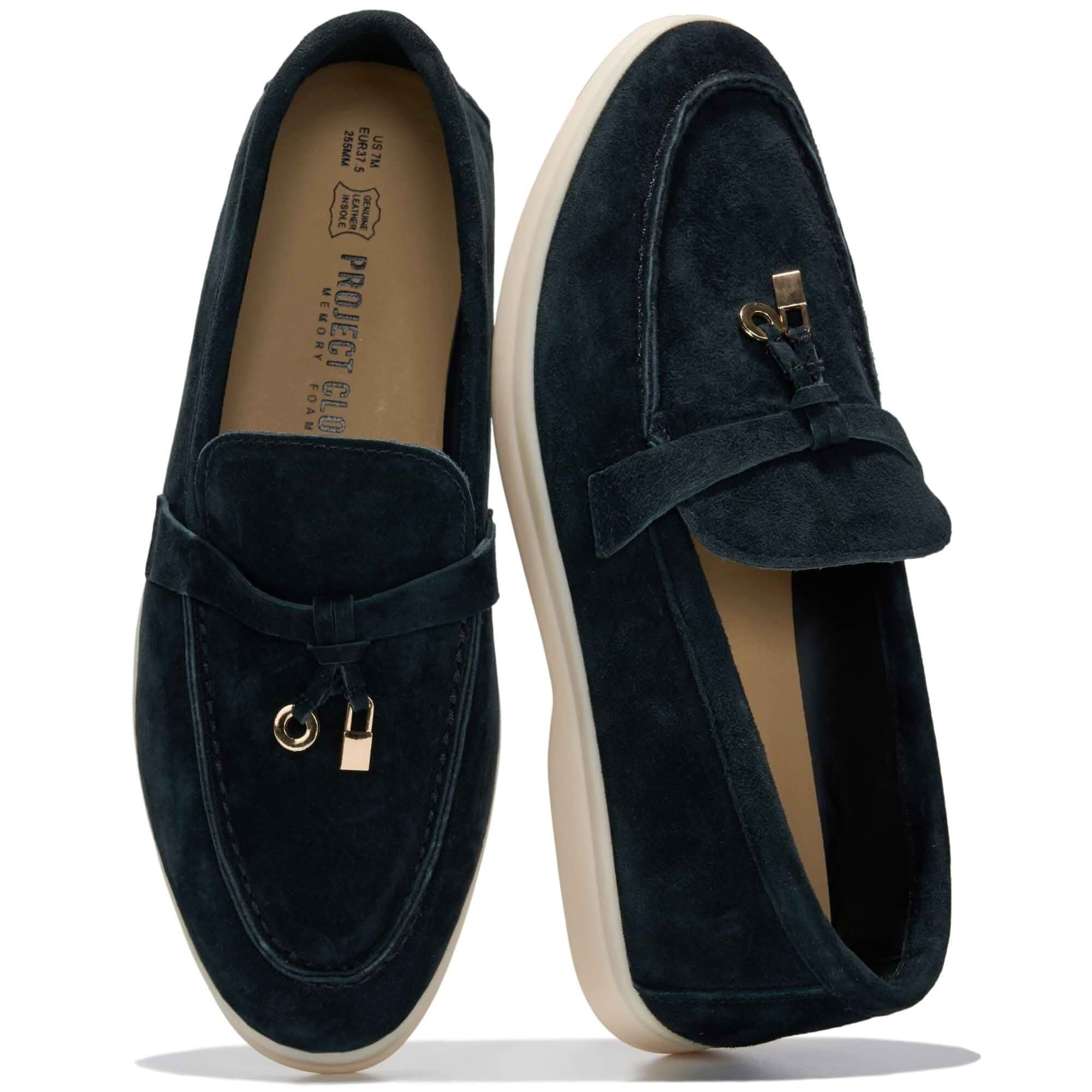 100% Genuine Leather Loafers for Women Slip-on Moccasins Womens Loafers Water-Resistant Womens Shoes - Cushioned Shoes for Women Footwear - Comfortable Loafers Women Everyday Casual Shoes Women