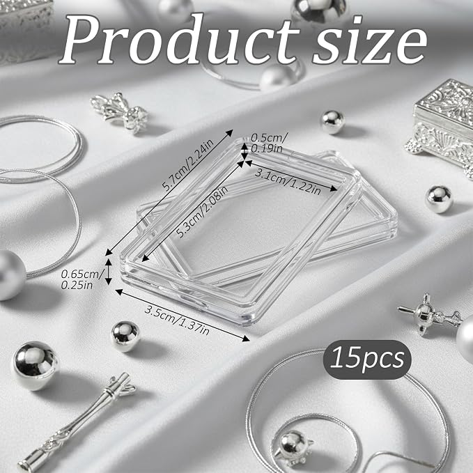 Caja transparente para 15 barras de plata de 1 oz miniatura 2