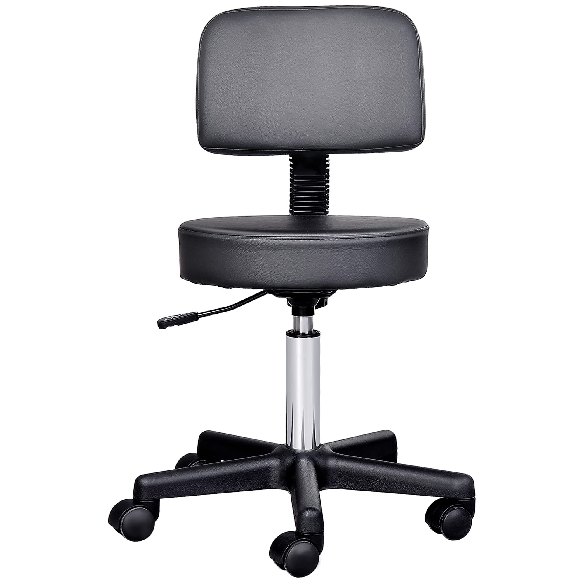 Buy Beautician's Swivel Salon Chair w/Padded Seat Back 5 Wheels