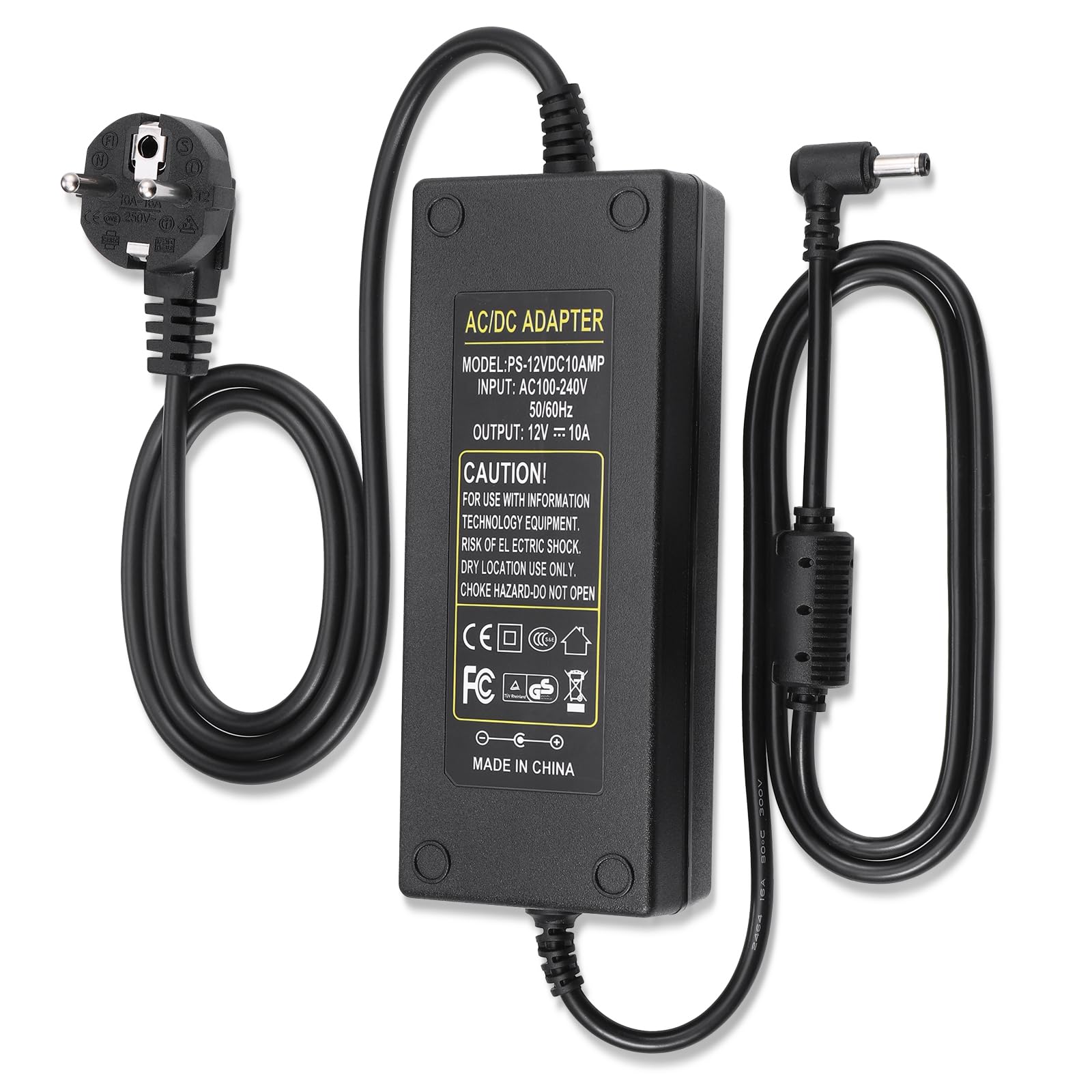 Alimentatore 12V 10A 120W - Trasformatore AC/DC Per Strisce LED, Computer, Fotocamere, Con Spina EU - Foto 5