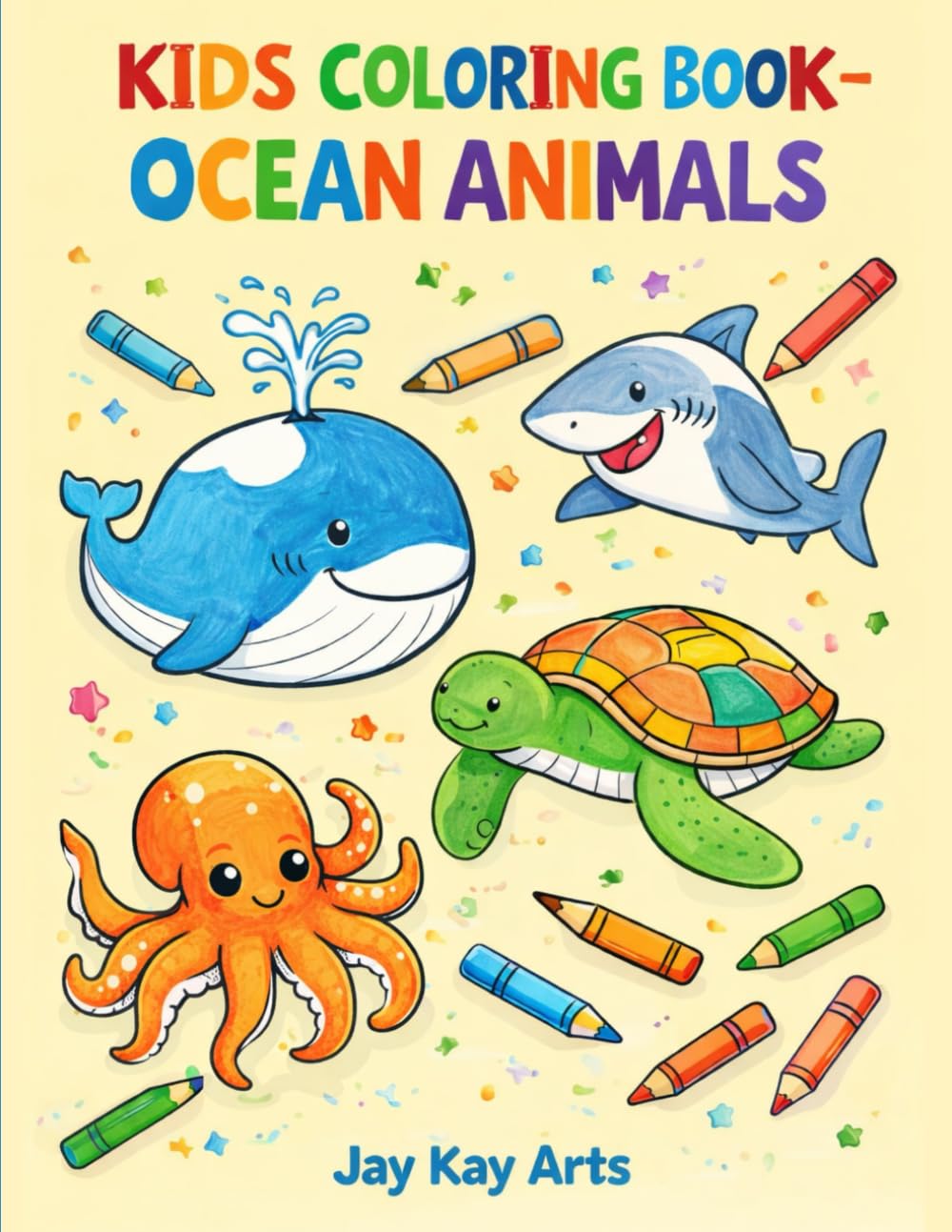 40 Ocean Animals Coloring Book For Kids Ages 4-8 : Underwater Fish and Sea Animals (Fun Way to Learn : Bold & Easy Coloring Books for Kids)