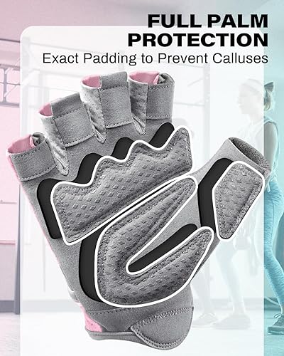 Miniatura 2 de VINSGUIR Guantes de entrenamiento para mujeres y hombres, guantes de levantamiento de pesas transpirables para ejercicio de gimnasio, fitness,