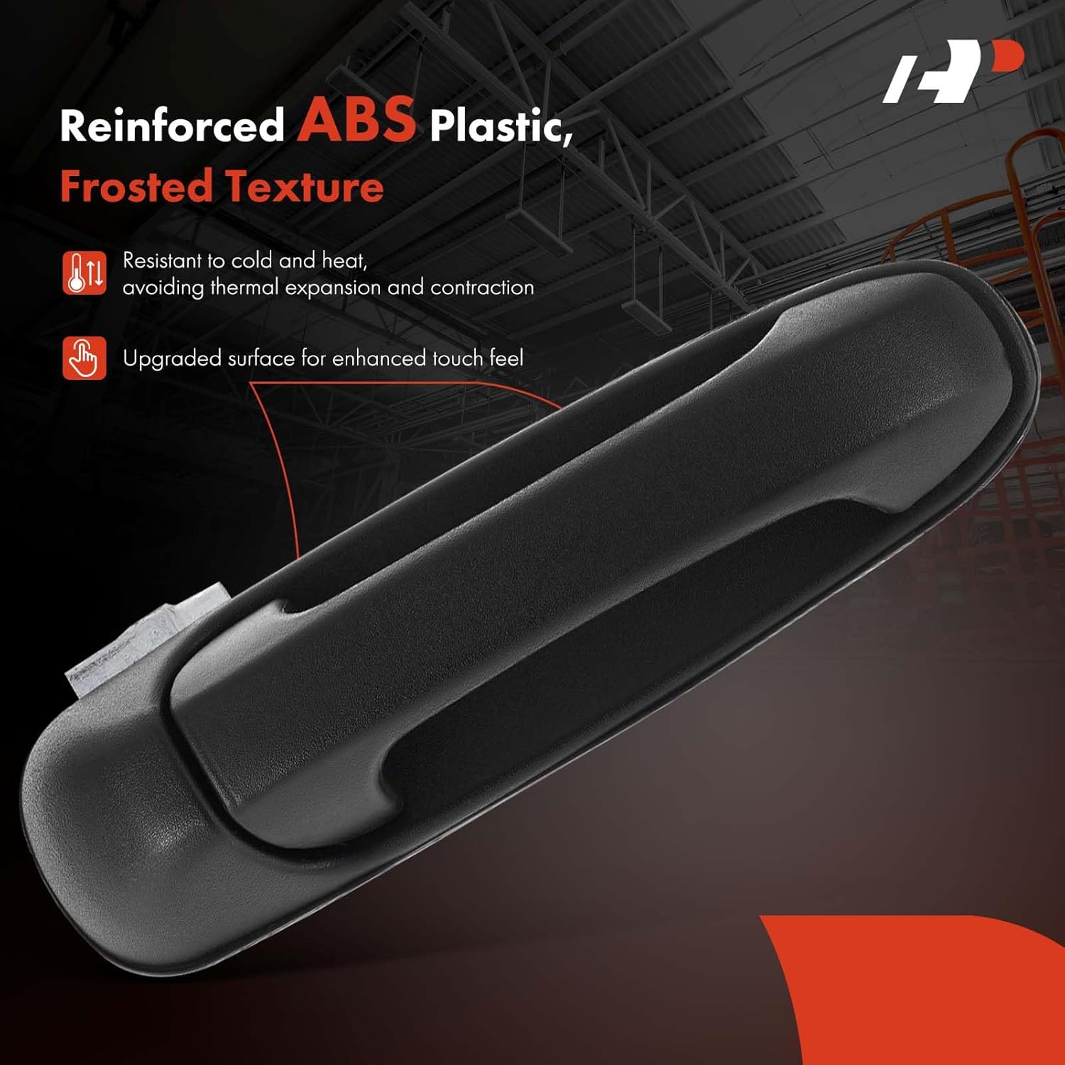 A-Premium Rear Right Passenger Side Exterior Door Handle Compatible with Jeep WJ Series Grand Cherokee 1999-2004, KJ Series Liberty 2002-2007, Textured Black, Replace# 55135838AC, 55135838AD