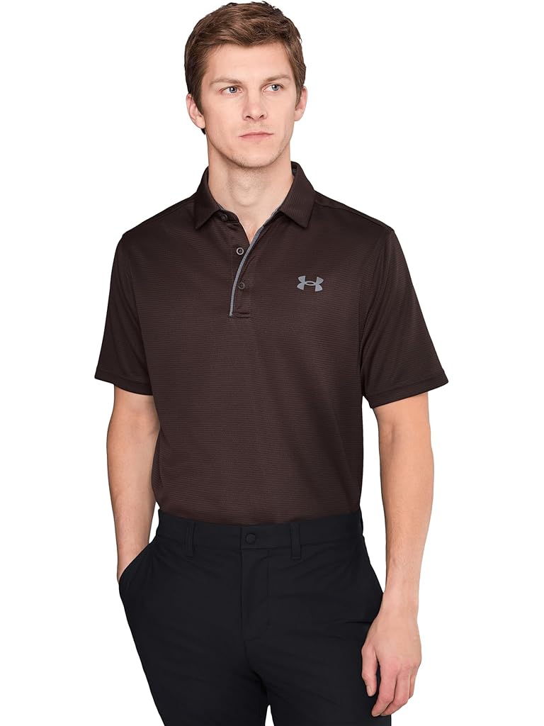 Brown Under Armour Tech Polo