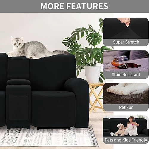 Miniatura 5 de Easy-Going Funda reclinable 100% impermeable, funda elástica para sofás reclinables, funda de sofá modular extragrande, protector de muebles en