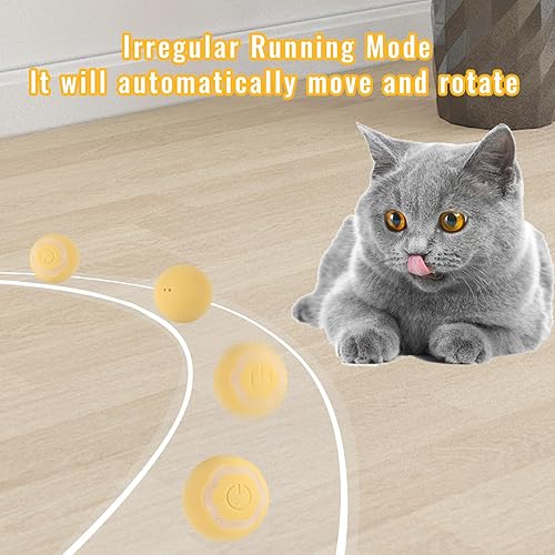 Miniatura 4 de Juguete interactivo inteligente 2.0 para gatos, bola rodante automática con luces coloridas y diseño floral, recargable por USB, activa los