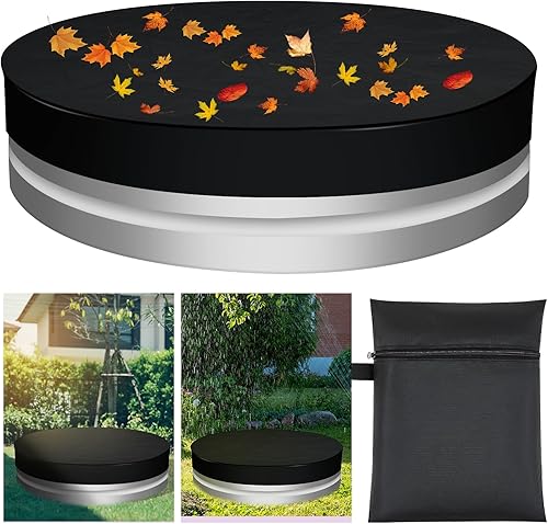 Tatuo Cubierta redonda de acero de 8 pies para tanque de agua, redonda, resistente al agua, tanque de agua, baño de hielo para bañera fría al aire